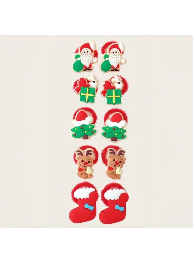 Christmas Hair Set 10pcs Multicolor Festive Holiday Party Hair Decorations - Image 2